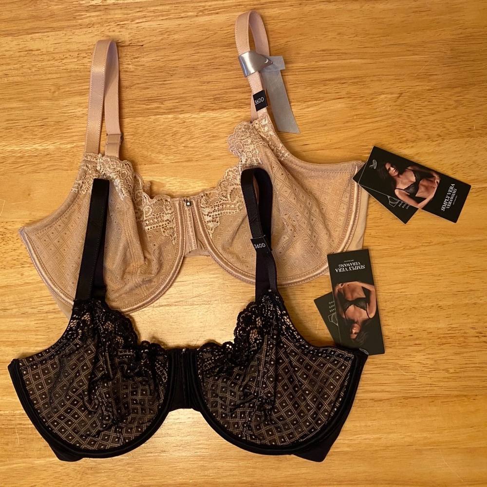 NWT Vera Wang lace unlined bras 36DD